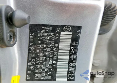 2019 Toyota Camry L из США, поврежденный, VIN 4T1B11HKXKU195548